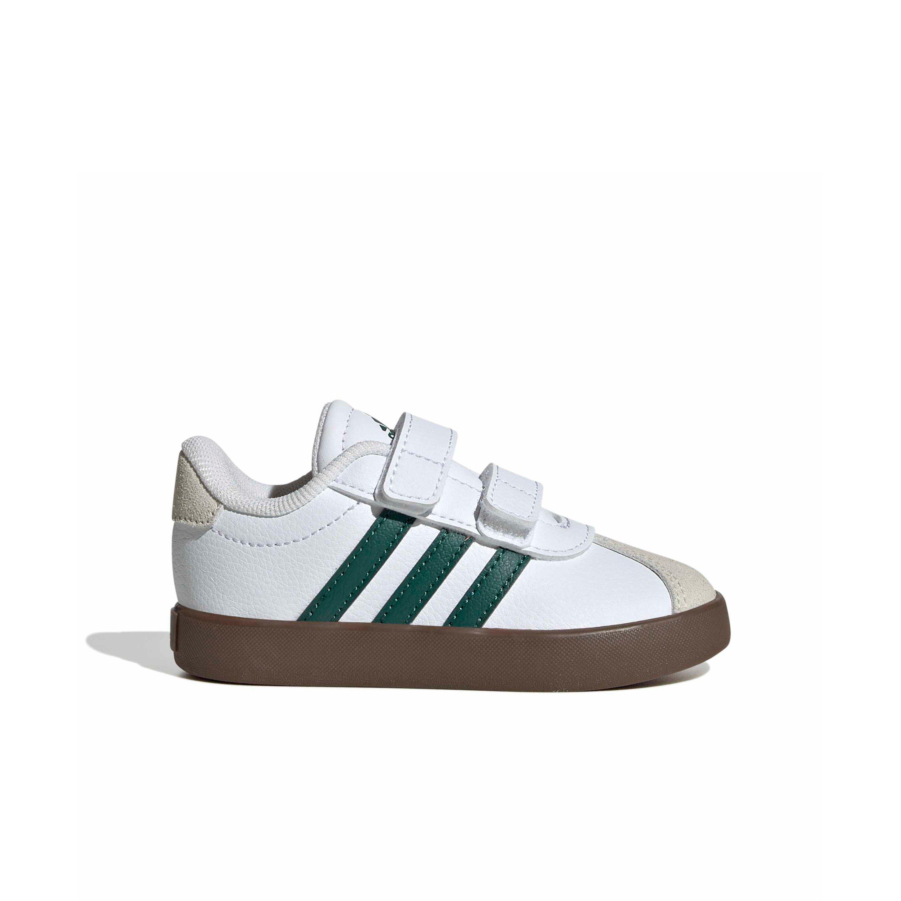 adidas VL Court 3.0 "Ftwr White/Collegiate Green/Gum 5" Infant Boys' Shoe - WHITE/GREEN/GUM
